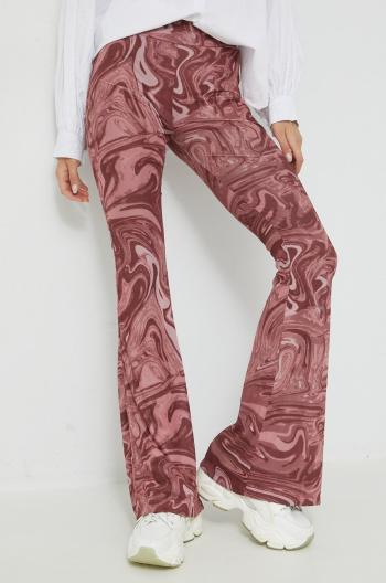 Kalhoty Sixth June dámské, růžová barva, přiléhavé, high waist