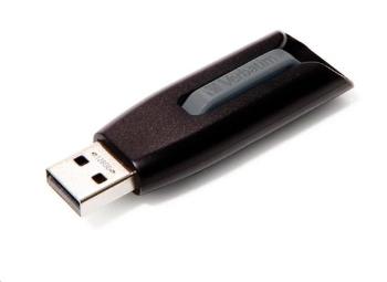 USB flash disk "V3", černá-šedá, 128GB, USB 3.0, 80/25 MB/sec, VERBATIM, 49189