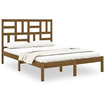 Rám postele medově hnědý masivní dřevo 140 × 190 cm, 3105933 (3105933)
