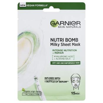 Garnier Skin Naturals Nutri Bomb Almond Milk + Hyaluronic Acid 1 ks pleťová maska na suchou pleť; na rozjasnění pleti; výživa a regenerace pleti