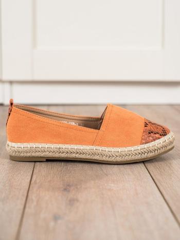 ORANŽOVÉ SEMIŠOVÉ ESPADRILKY A658OR Velikost: 38