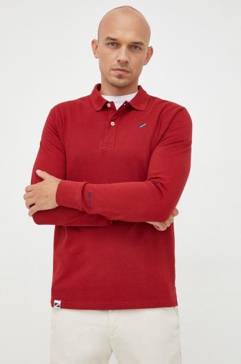 Bavlněné tričko s dlouhým rukávem Pepe Jeans červená barva