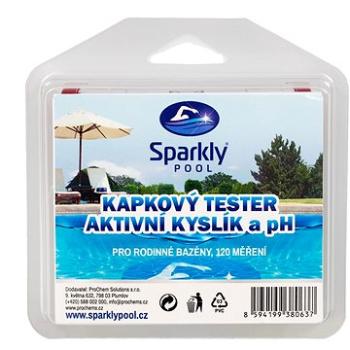 Sparkly POOL Kapkový tester vody v bazénu - aktivní kyslík (O2) a pH
