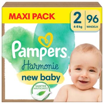 Pampers Plenky Harmonie velikost 2 mini, 4 kg - 8 kg, maxi balení (1x96 plenek)