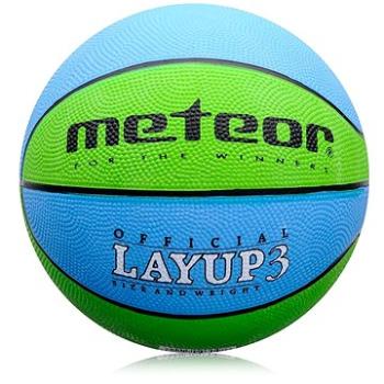 Basketbalový míč Meteor Layup vel.3, modro-zelený (6938385304090)