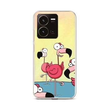 TopQ Kryt Vivo Y35 Cartoon Flamingos 86076 (86076)