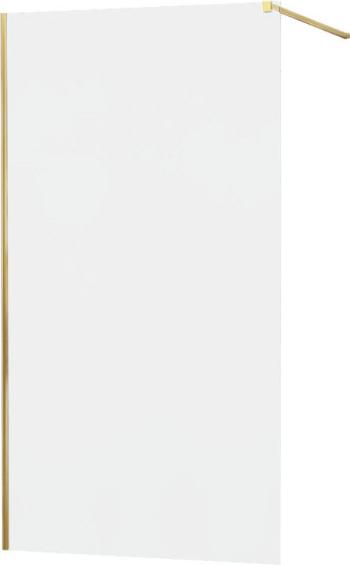 MEXEN/S KIOTO Sprchová zástěna WALK-IN 80x200 cm 8 mm, zlatá, matné sklo 800-080-101-50-30