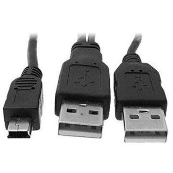 OEM 2x USB A->MINI 5-pin, se zdvojeným napájením, 0.6m (11928008)