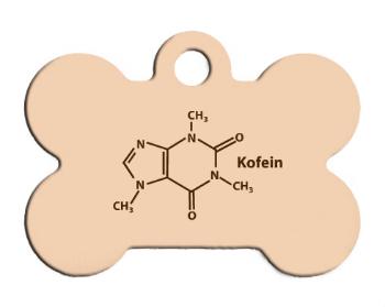 Psí známka kostička Kofein