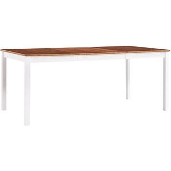 Jídelní stůl bílo-hnědý 180x90x73 cm borové dřevo (283408)