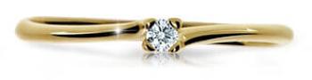 Cutie Diamonds Třpytivý prsten ze žlutého zlata s briliantem DZ6733-2948-00-X-1 53 mm
