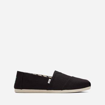 Boty Toms Recycled Cotton Canvas Men ' s Alpargata 10017676 BLACK