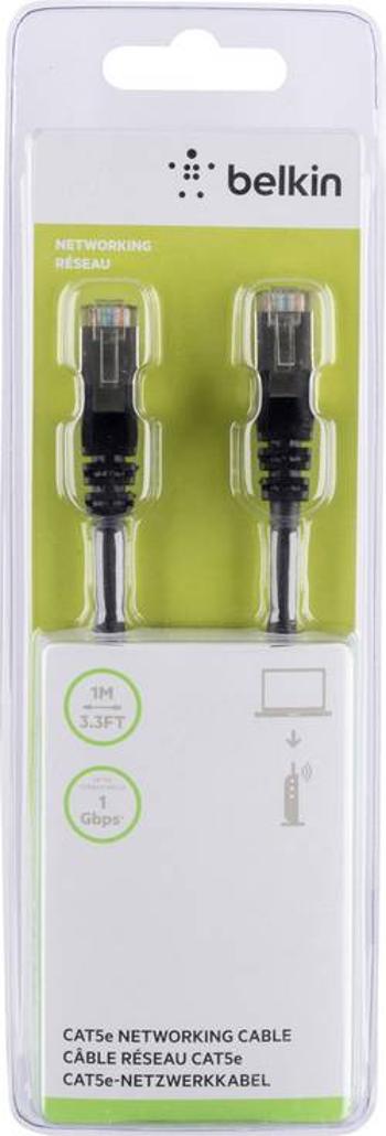 Síťový kabel RJ45 Belkin A3L793BT01MBKHS, CAT 5e, S/FTP, 1.00 m, černá