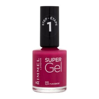 Rimmel London Super Gel STEP1 12 ml lak na nehty pro ženy 026 Sun Fun Daze