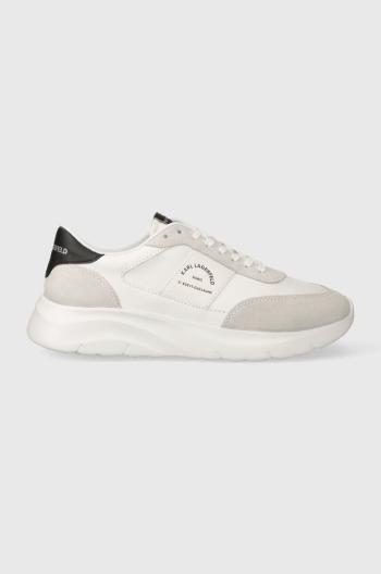 Kožené sneakers boty Karl Lagerfeld SERGER KC bílá barva, KL53638