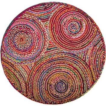 Kulatý bavlněný koberec ? 140 cm vícebarevný LADIK, 181481 (beliani_181481)