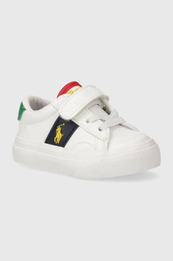 Dětské sneakers boty Polo Ralph Lauren bílá barva