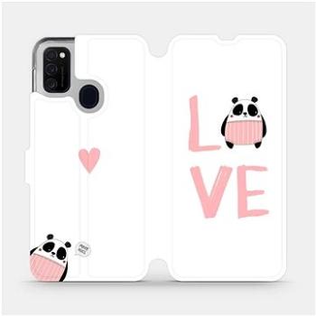 Flipové pouzdro na mobil Samsung Galaxy M21 - MH09S Panda LOVE (5903516245642)