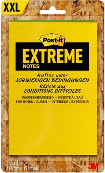 Post-it Extreme Noteb 2 bloky po 25 listech po 114 x 171 mm, žlutá/zelená nebo oranžová Post-it EXT57M-2-FRGE, (š x v) 171 mm x 114 mm, žlutá, zelená,