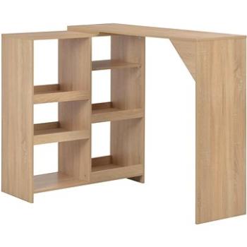 Barový stůl s pohyblivým regálem dubový 138x40x120 cm 280224 (280224)
