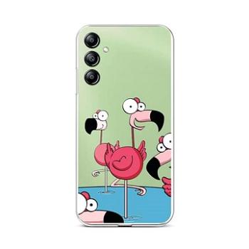 TopQ Kryt Samsung A14 5G Cartoon Flamingos 93016 (93016)