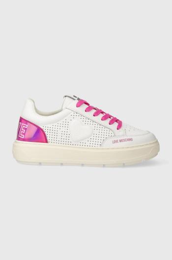 Sneakers boty Love Moschino bílá barva, JA15274G1IJC410B