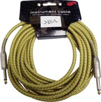 Kabel MSA Musikinstrumente KABT4, [1x jack zástrčka 6,3 mm - 1x jack zástrčka 6,3 mm], 6.00 m, žlutá