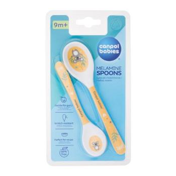 Canpol babies Exotic Animals Melamine Spoons 9m+ Yellow 2 ks nádobí pro děti