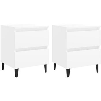 Noční stolky 2 ks bílé 40 × 35 × 50 cm dřevotříska (805870)