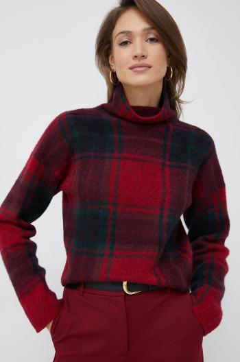 Vlněný svetr Polo Ralph Lauren dámský, červená barva, s golfem