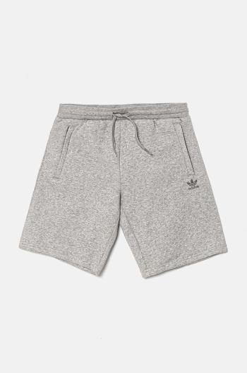 Dětské kraťasy adidas Originals SHORTS šedá barva, melanžové, nastavitelný pas, IX5237