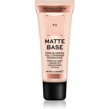 Makeup Revolution Matte Base krycí make-up odstín F3 28 ml