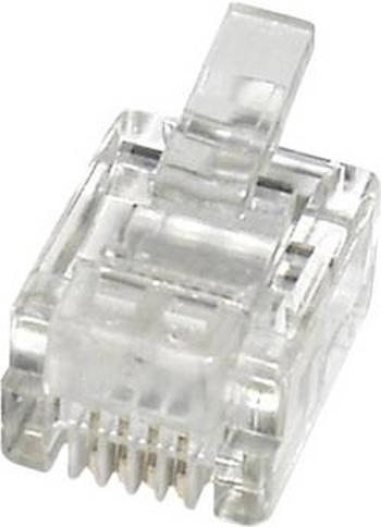 RJ45 konektor econ connect MPL64 - zástrčka, rovná RJ11 čirá, 1 ks