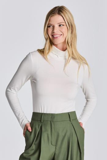 ROLÁK GANT D1. JERSEY LS TURTLENECK bílá XS