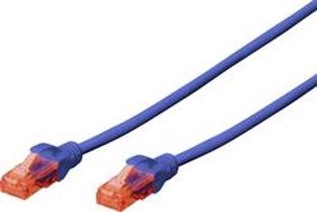 Síťový kabel RJ45 Digitus DK-1617-100/B, CAT 6, U/UTP, 10.00 m, modrá