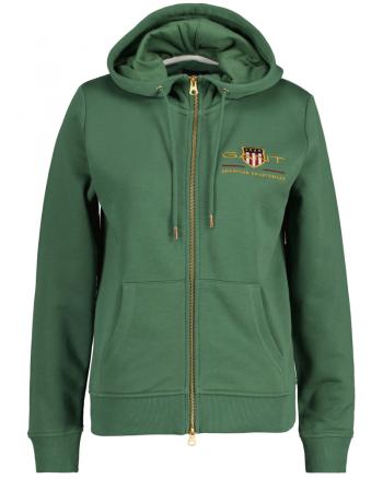 MIKINA GANT ARCHIVE SHIELD FULL ZIP HOODIE zelená XS