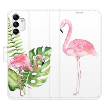 Flipové pouzdro iSaprio - Flamingos - Samsung Galaxy A04s