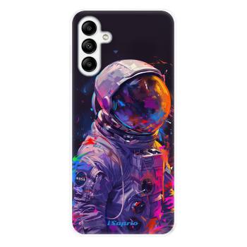 Odolné silikonové pouzdro iSaprio - Neon Astronaut - Samsung Galaxy A04s