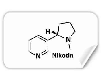 Samolepky obdelník - 5 kusů Nikotin