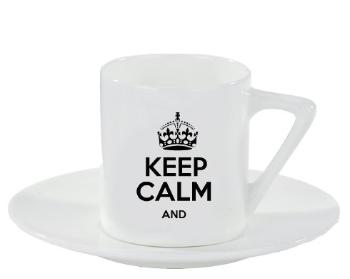 Espresso hrnek s podšálkem 100ml Keep calm