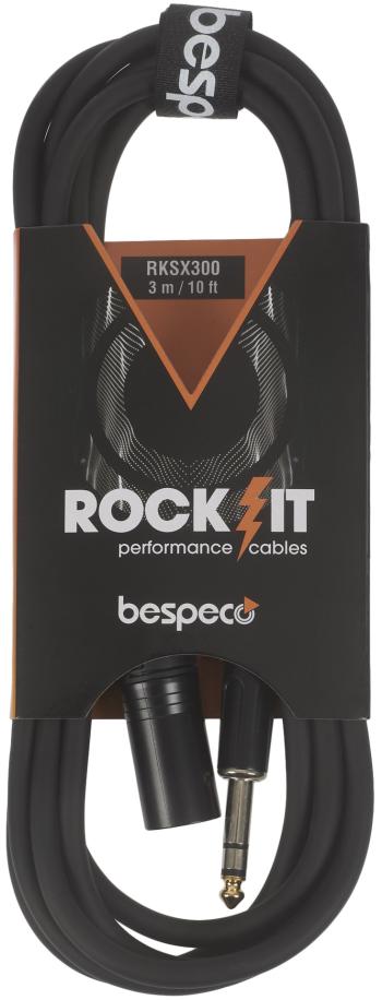 Bespeco ROCKIT Jack Stereo - XLR M cable 3 m