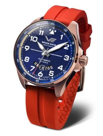 Vostok Europe Space Race Automatic Line YN55-325B746S - Červený silikonový  řemínek