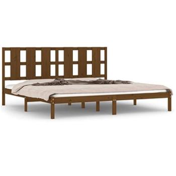 Rám postele medově hnědý masivní dřevo 180×200 cm Super King, 3105618 (3105618)
