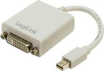 DisplayPort / DVI adaptér LogiLink CV0037 CV0037, [1x mini DisplayPort zástrčka - 1x DVI zásuvka 24+5pólová], bílá