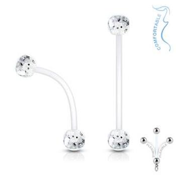 Šperky4U Pružný těhotenský piercing do pupíku - WP0021-C