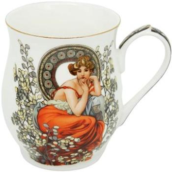 Home Elements Porcelánový hrnek 350 ml, Mucha světlý (MUCHA0079)