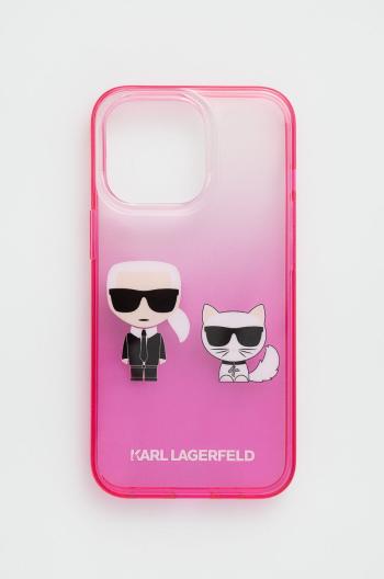 Obal na telefon Karl Lagerfeld Iphone 13 Pro / 13 6,1'' růžová barva