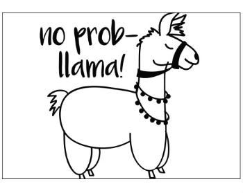 Plakát typ A4-A0 No prob llama