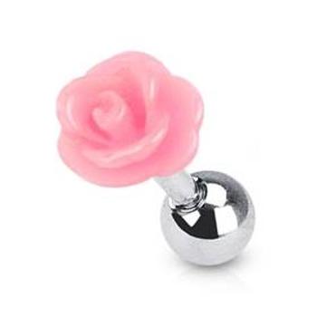 Šperky4U Cartilage piercing do ucha - růže - CP1018-P