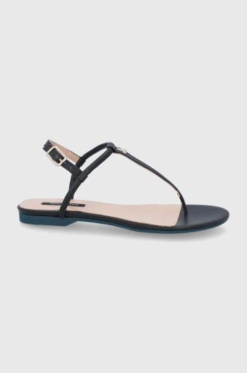 Kožené sandály Patrizia Pepe dámské, černá barva